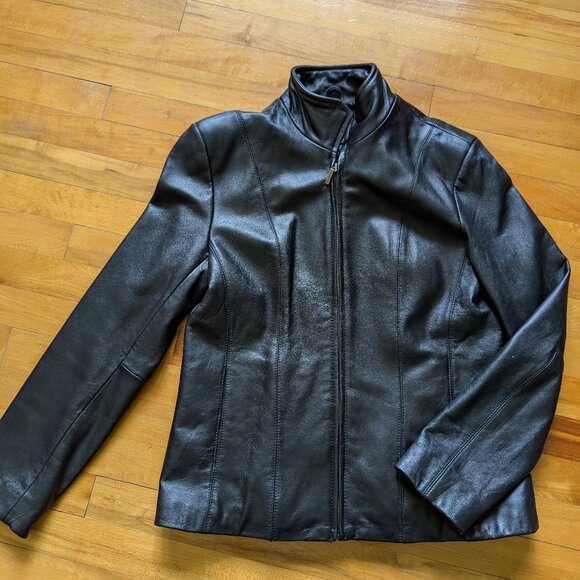 George Ladies Fitted Leather Jacket- Medium - Picture 1 of 8